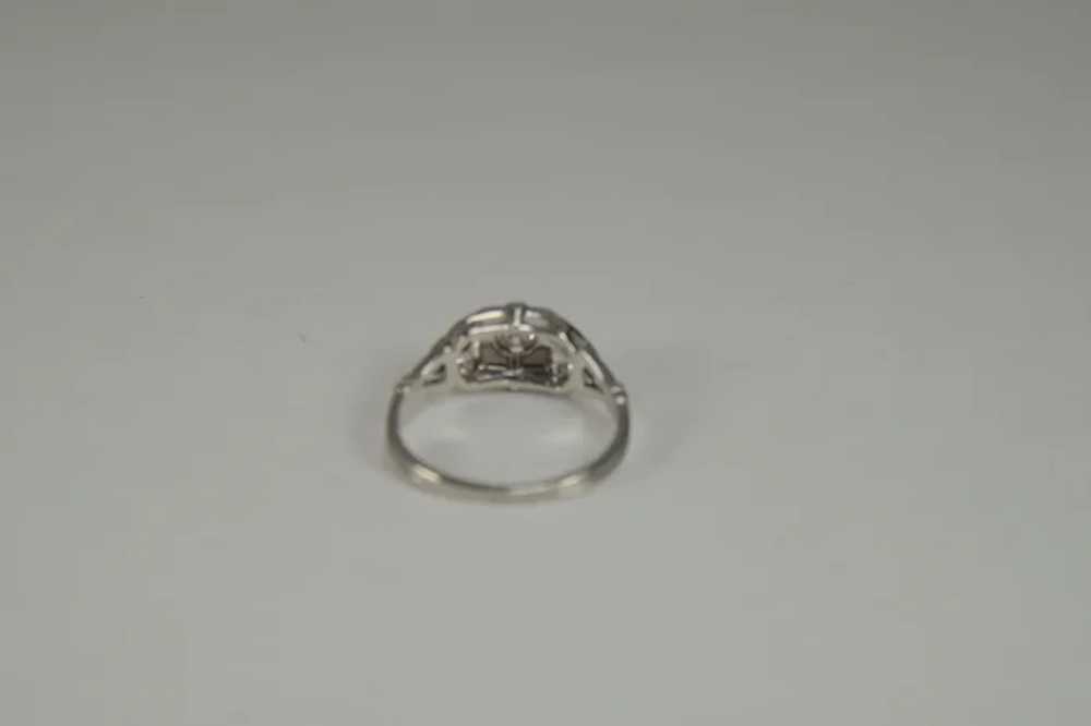 Vintage Platinum Diamond Ring Size 5 3/4 - image 3