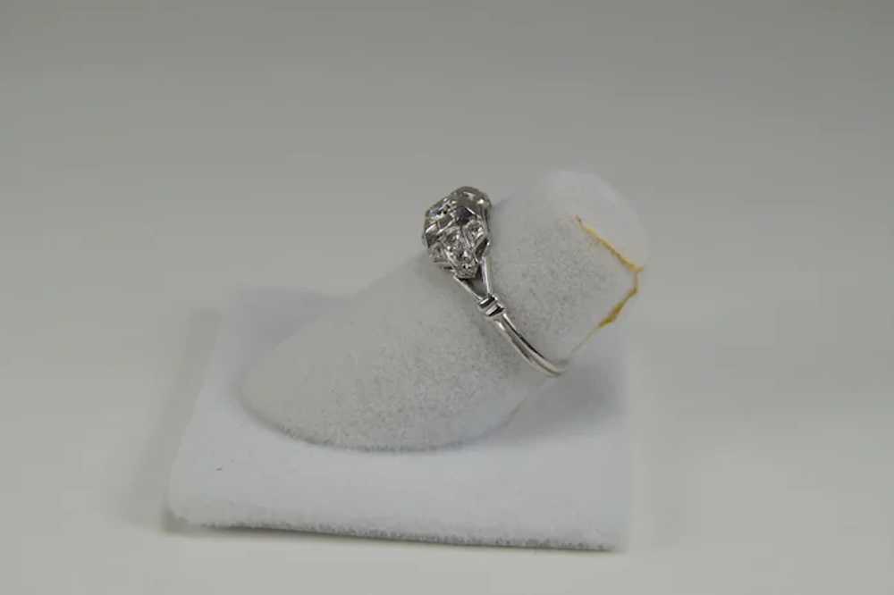 Vintage Platinum Diamond Ring Size 5 3/4 - image 5