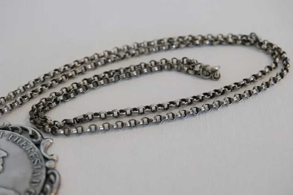 Antique Maria Theresa Thaler with chain, silver, … - image 7