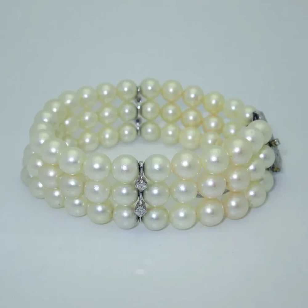 Classic 14K Cultured Pearl Bracelet - image 2