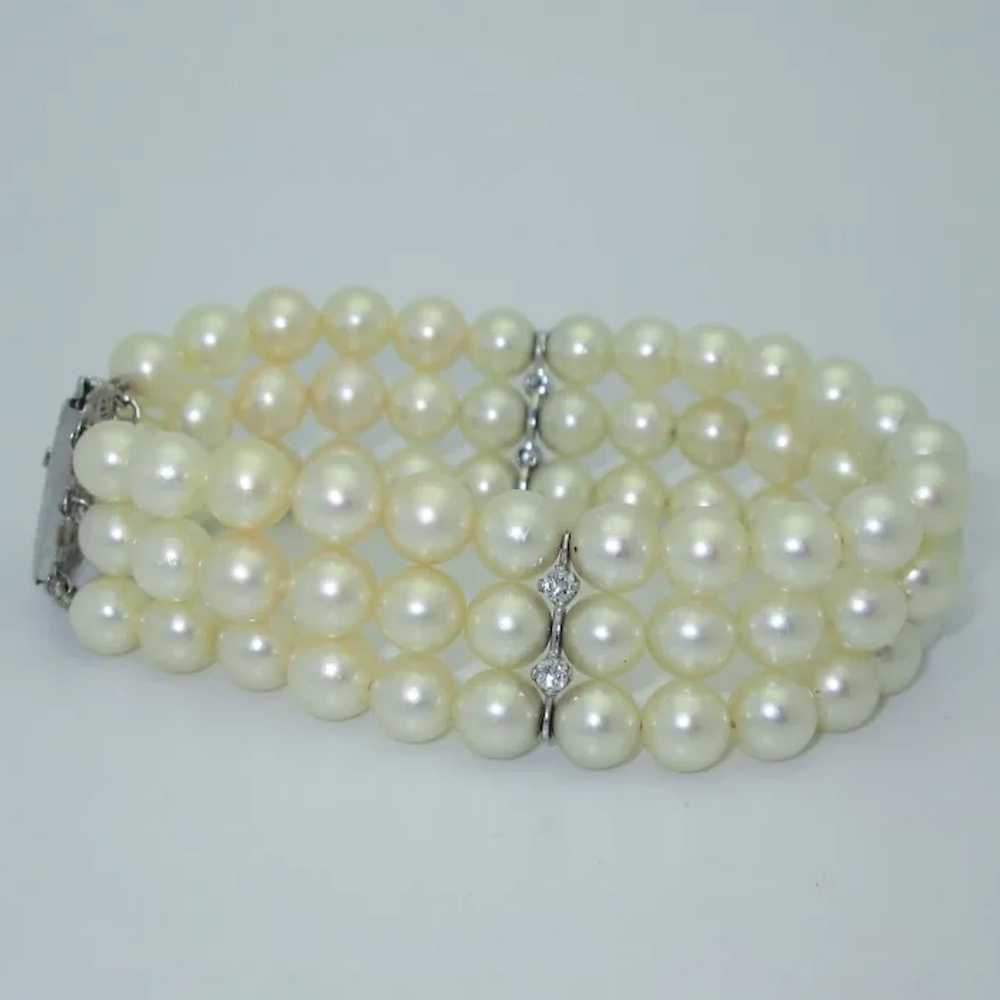 Classic 14K Cultured Pearl Bracelet - image 3