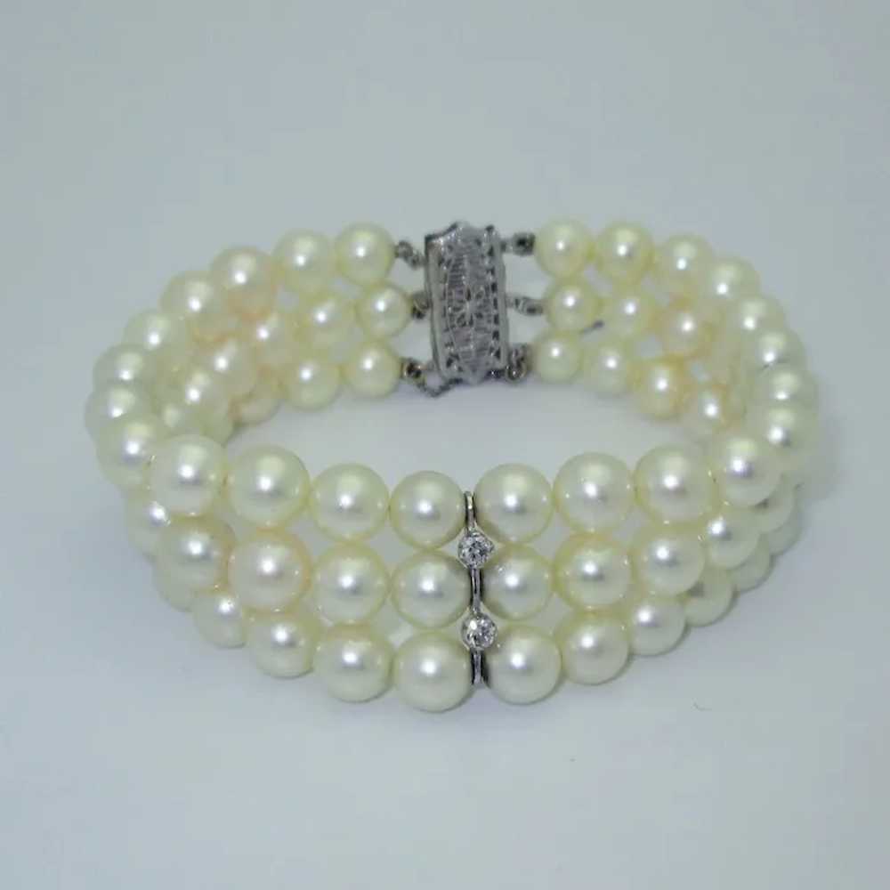 Classic 14K Cultured Pearl Bracelet - image 4