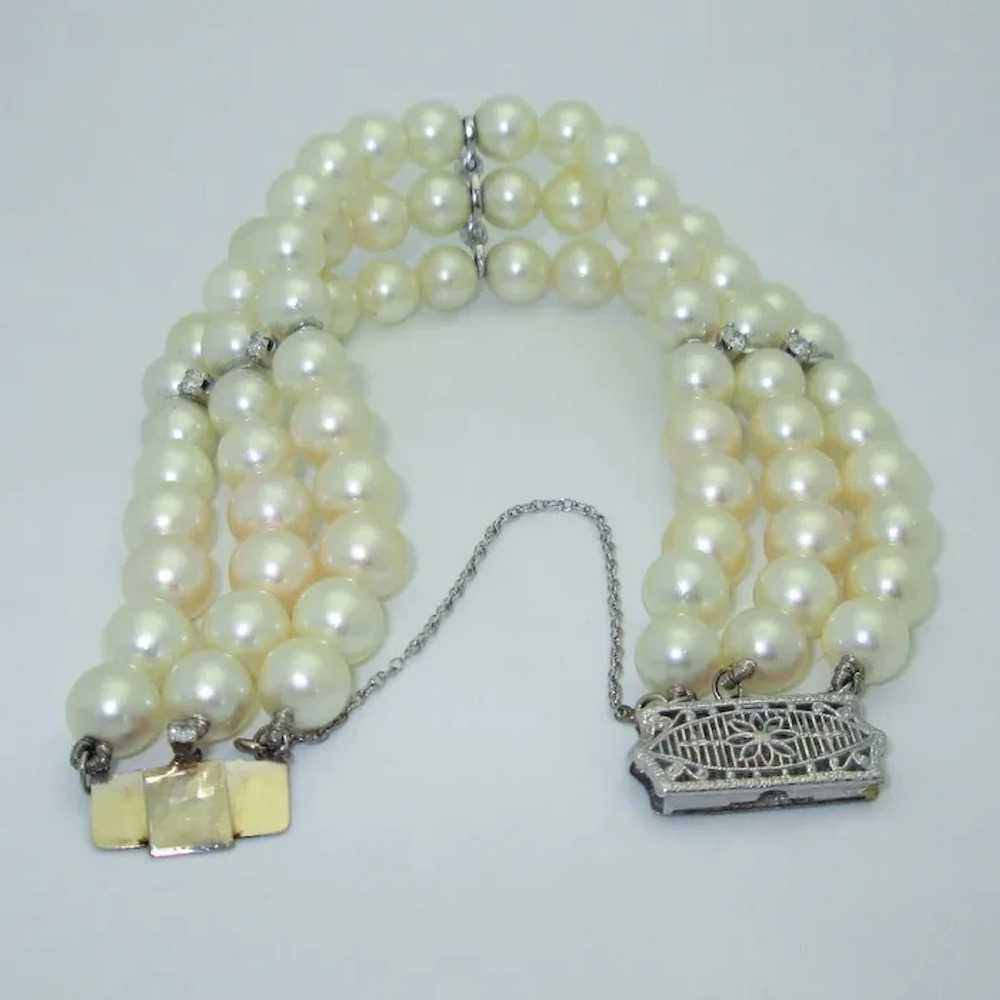 Classic 14K Cultured Pearl Bracelet - image 6