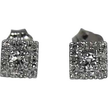 Vintage Diamond Earrings, 10 kt WG