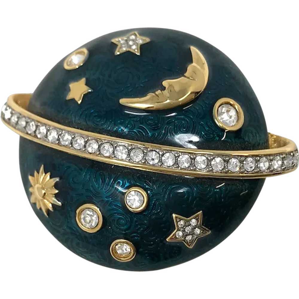 Vintage Swarovski Moon & Stars Brooch - Gem