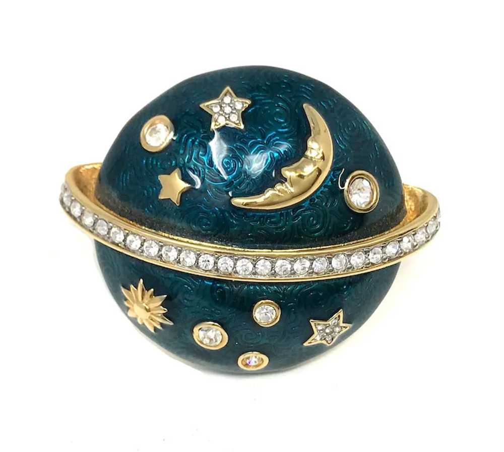 Vintage Swarovski Moon & Stars Brooch - image 2