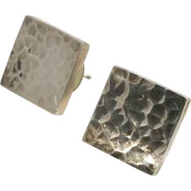 Vintage Modernist D. Espinosa 925 Silver Earrings - image 1