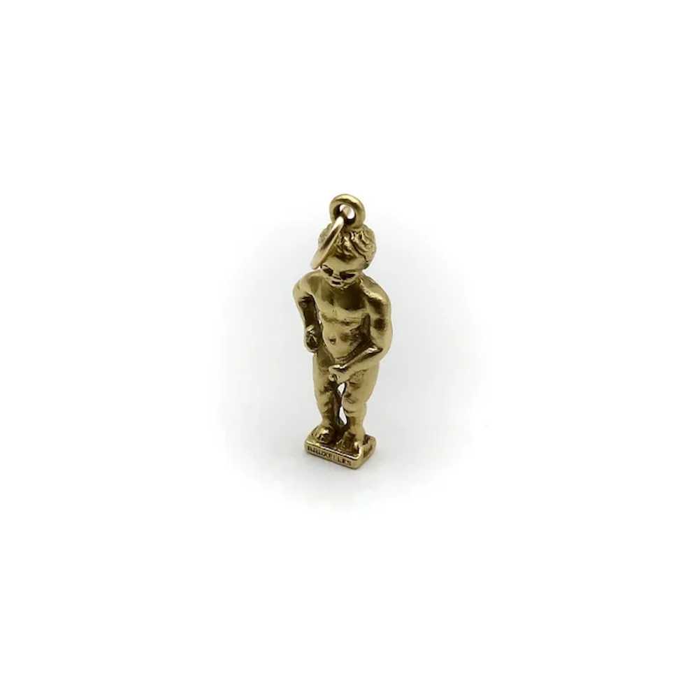 18K Gold Vintage Manneken Pis Charm or Pendant - image 3