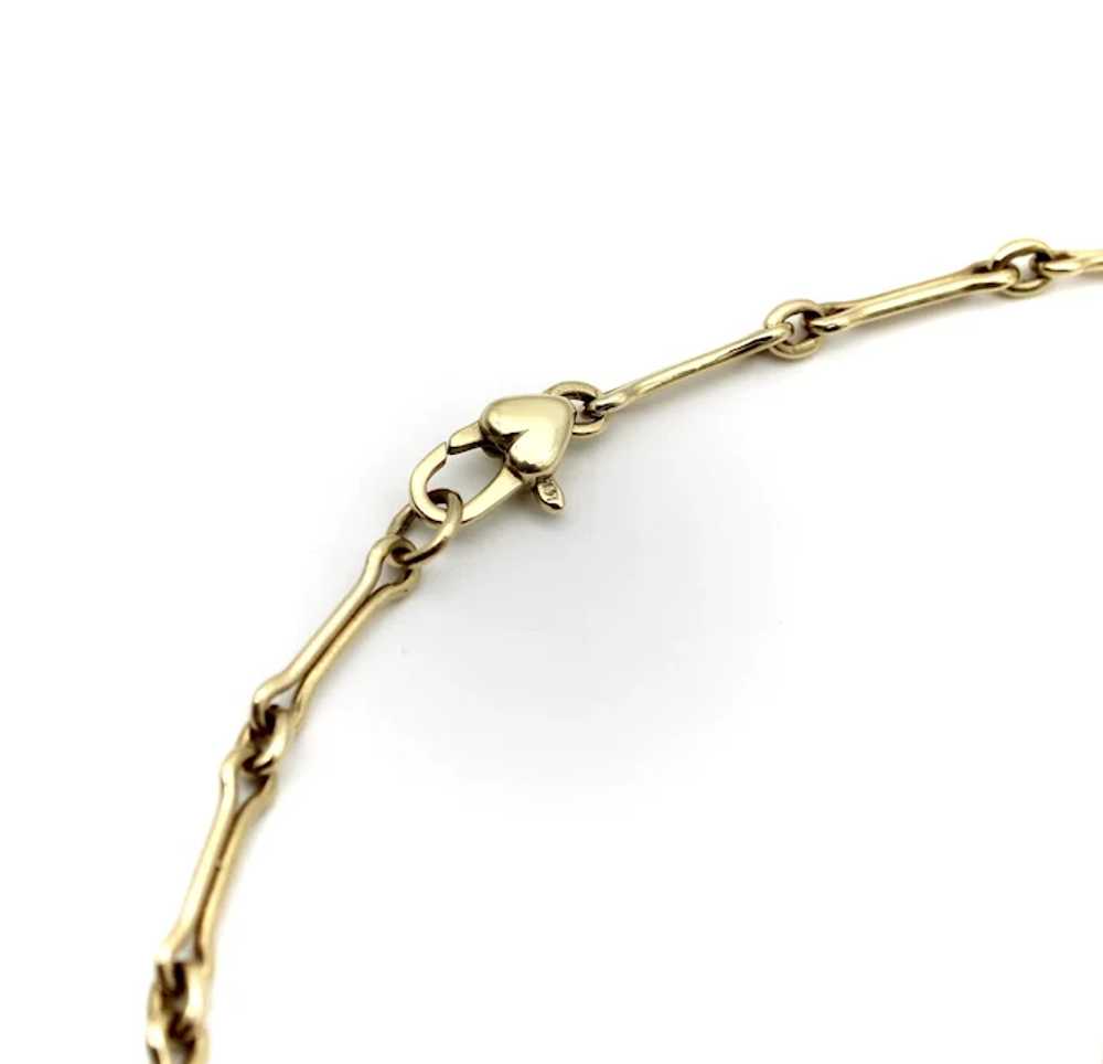 14K Gold Signature Handmade Dog Bone Link Chain N… - image 3