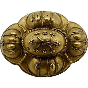 Beautiful Gold Filled Mourning Brooch
