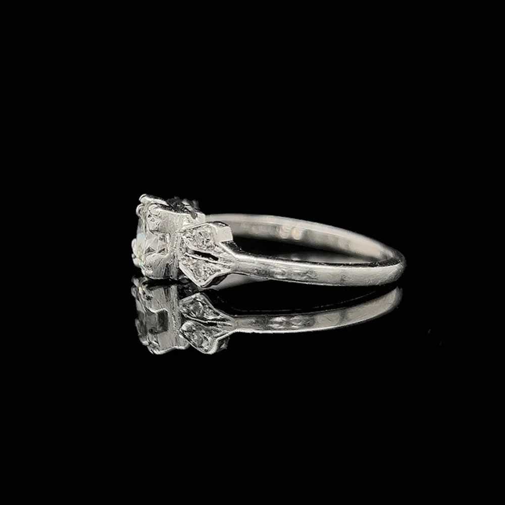 Antique Engagement Ring .65ct. Diamond & Platinum… - image 3