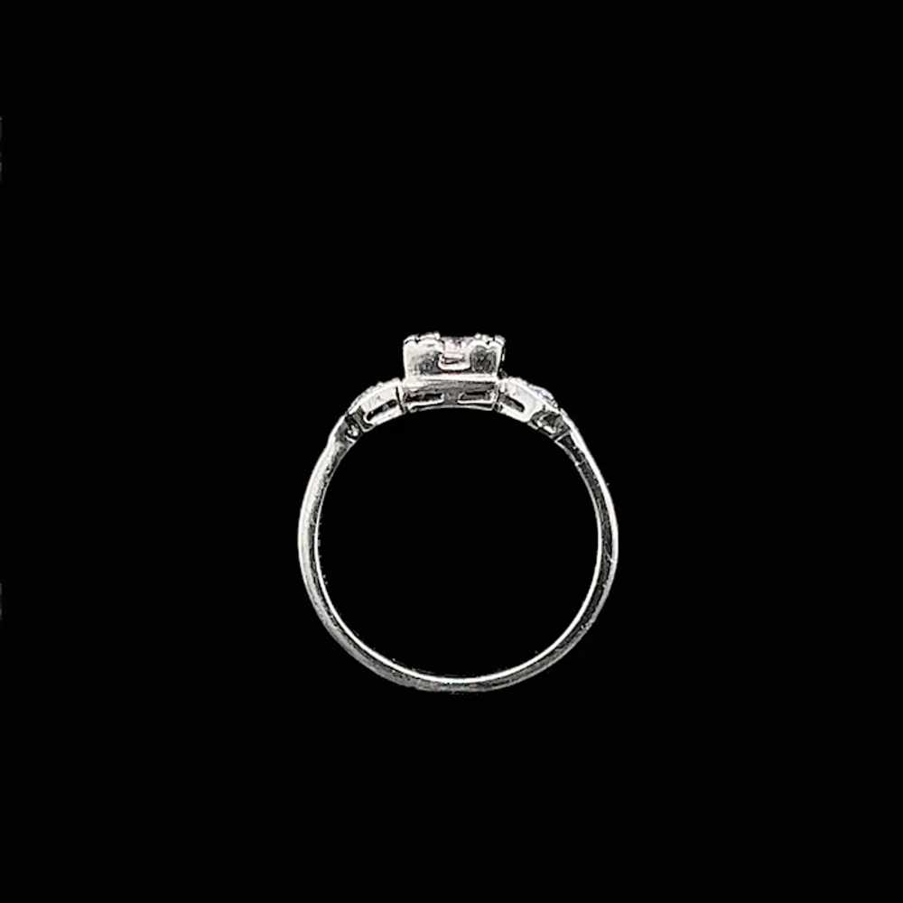 Antique Engagement Ring .65ct. Diamond & Platinum… - image 4