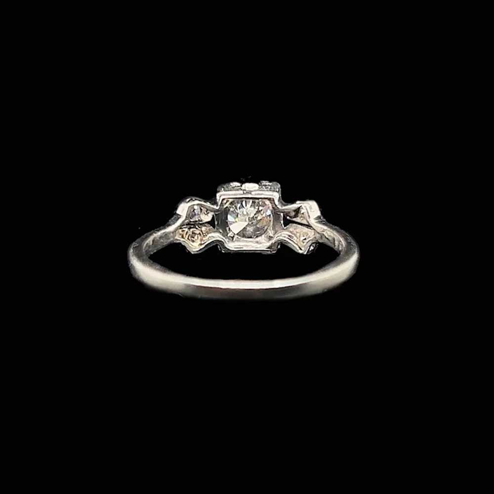 Antique Engagement Ring .65ct. Diamond & Platinum… - image 5
