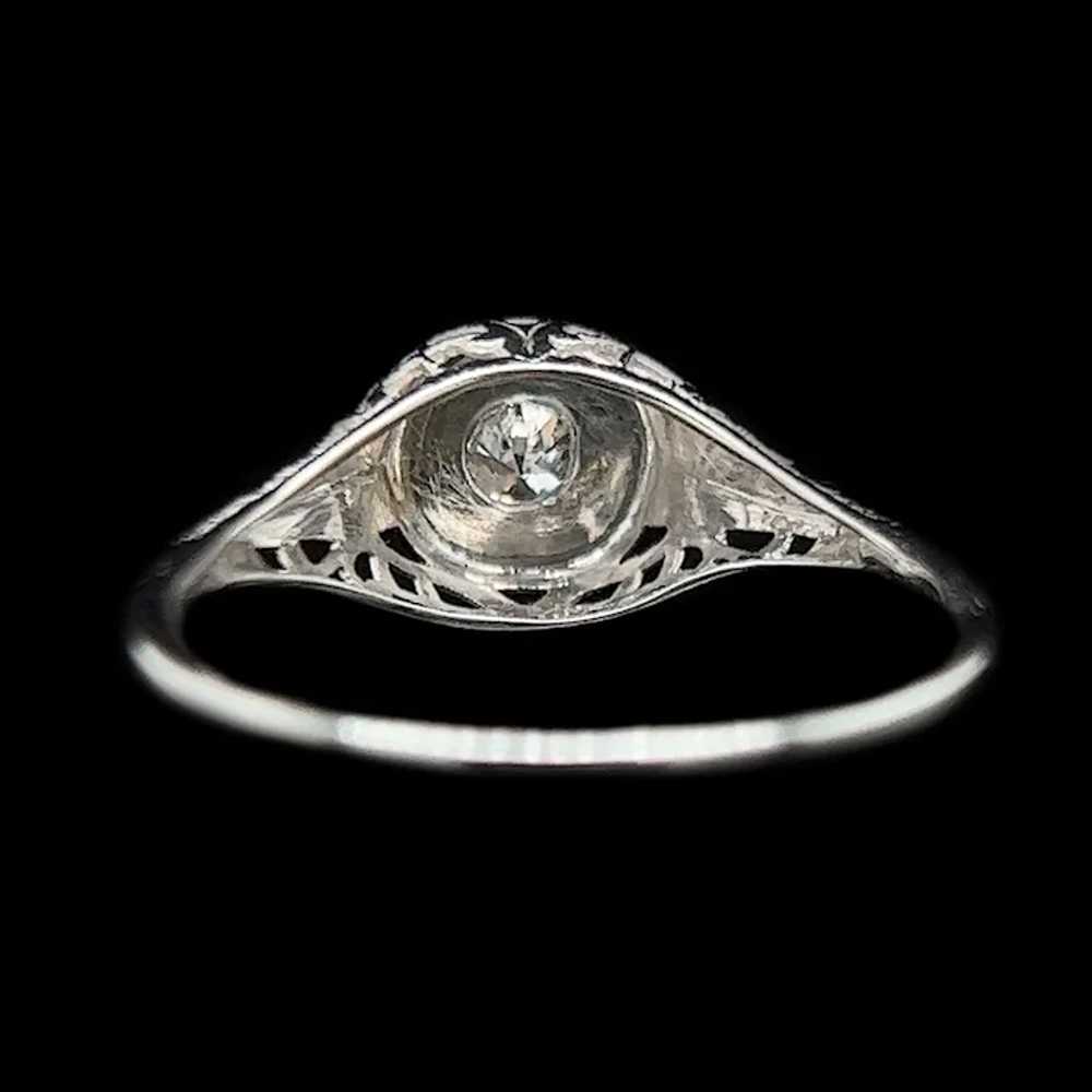 Art Deco .10ct. Diamond Antique Engagement - Fash… - image 4
