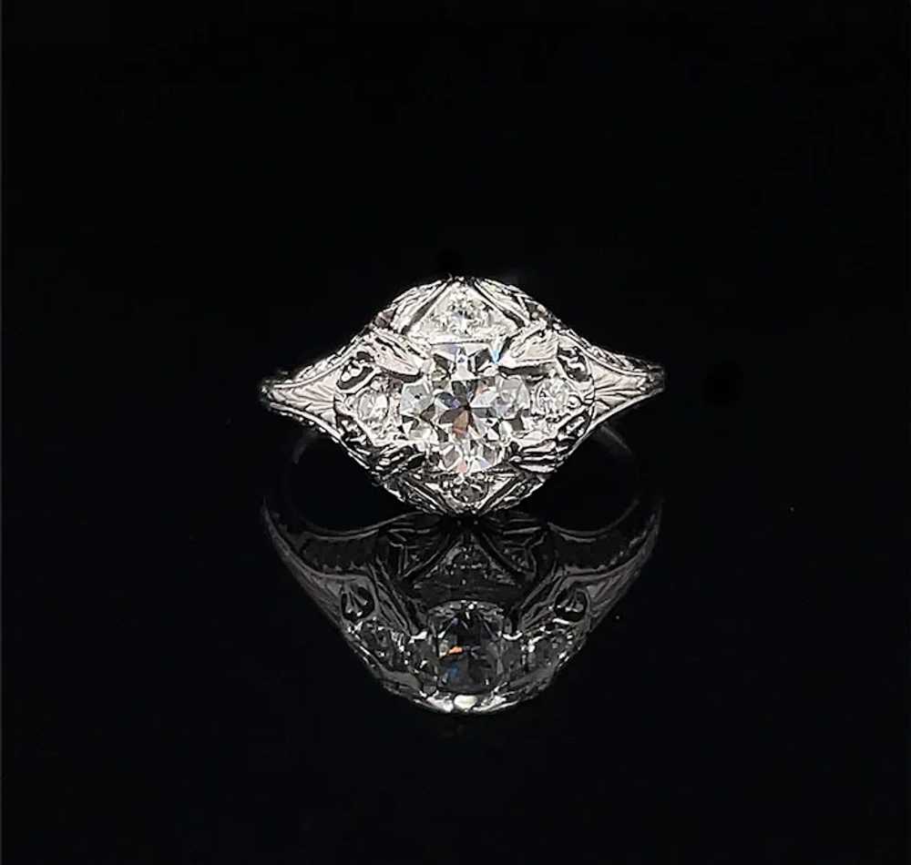 Art Deco .66ct. Diamond Antique Engagement - Fash… - image 2