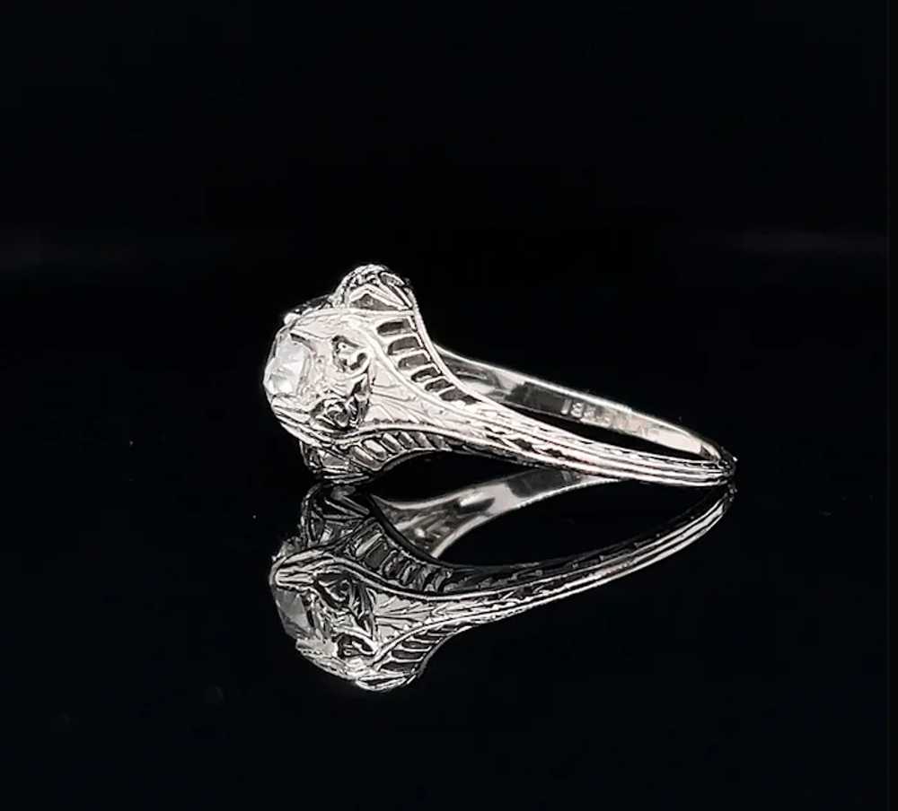 Art Deco .66ct. Diamond Antique Engagement - Fash… - image 3
