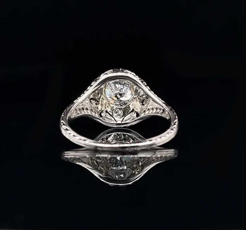 Art Deco .66ct. Diamond Antique Engagement - Fash… - image 4