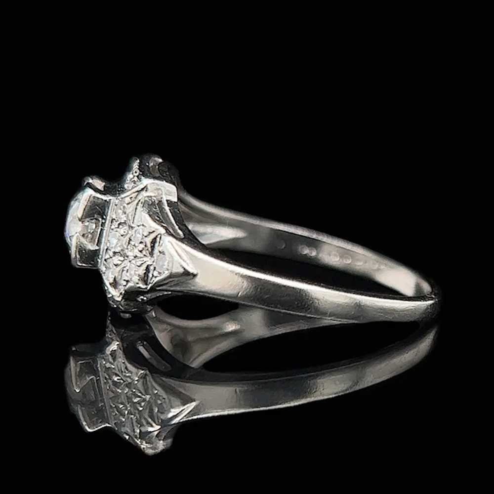 Art Deco .51ct. Diamond Antique Engagement - Fash… - image 3