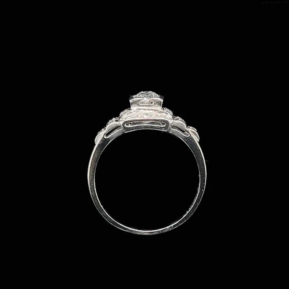 Art Deco .51ct. Diamond Antique Engagement - Fash… - image 5