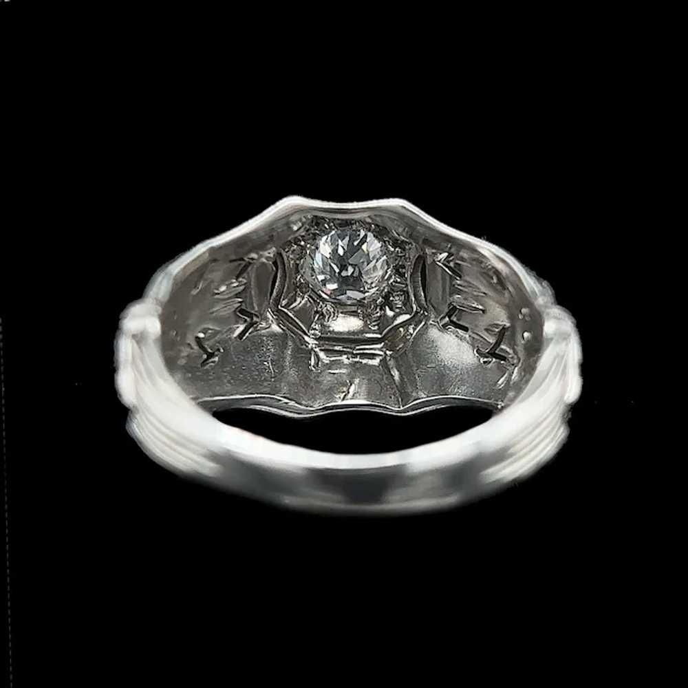 Art Deco .40ct. Diamond & 18K White Gold Antique … - image 4