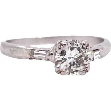 Art Deco .61ct. Diamond Antique Engagement Ring P… - image 1