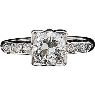 Art Deco .80ct. Diamond Antique Engagement Ring Pl