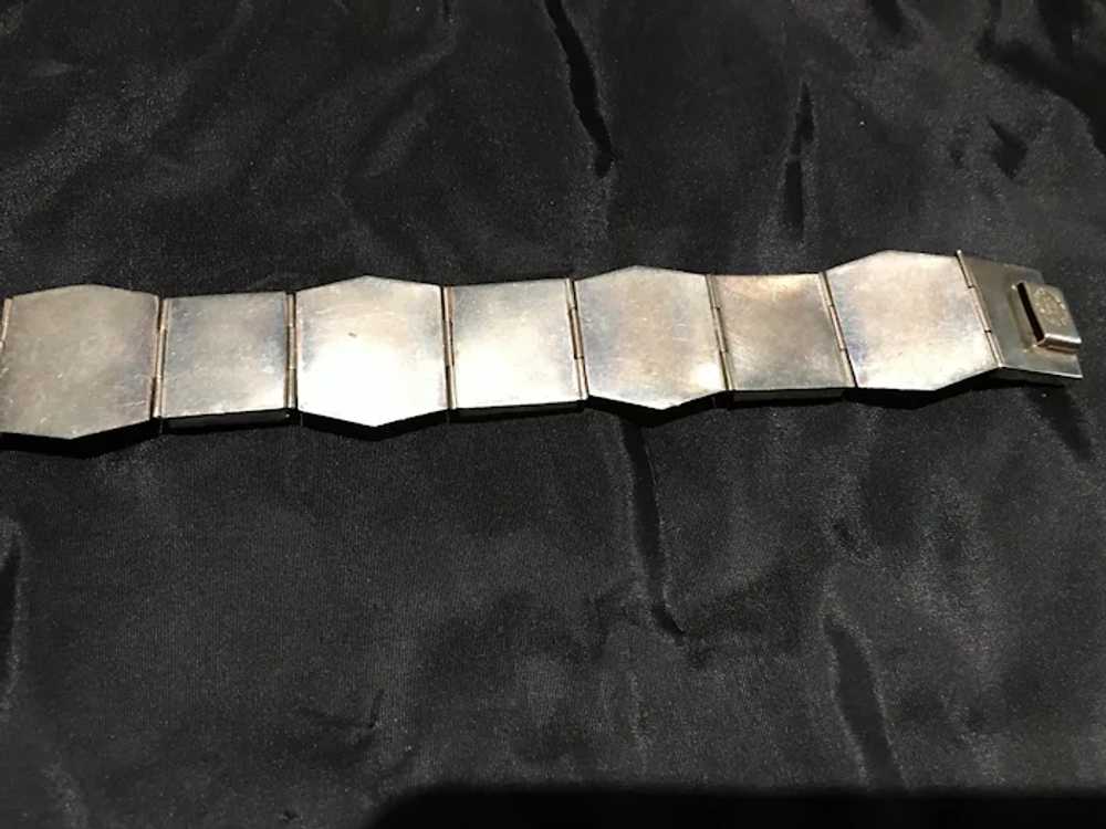 Mid-Century Mexican Sterling and Abalone Bracelet - image 3