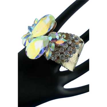 1960's Glam Rhinestone Cuff bracelet