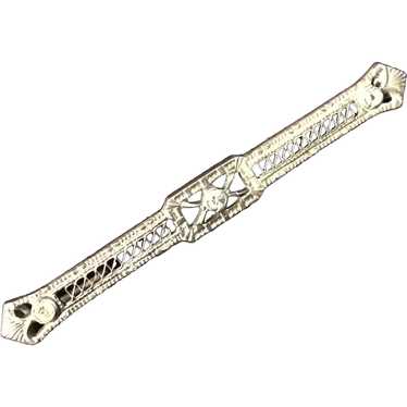 Art Deco Sterling Silver Bar Pin