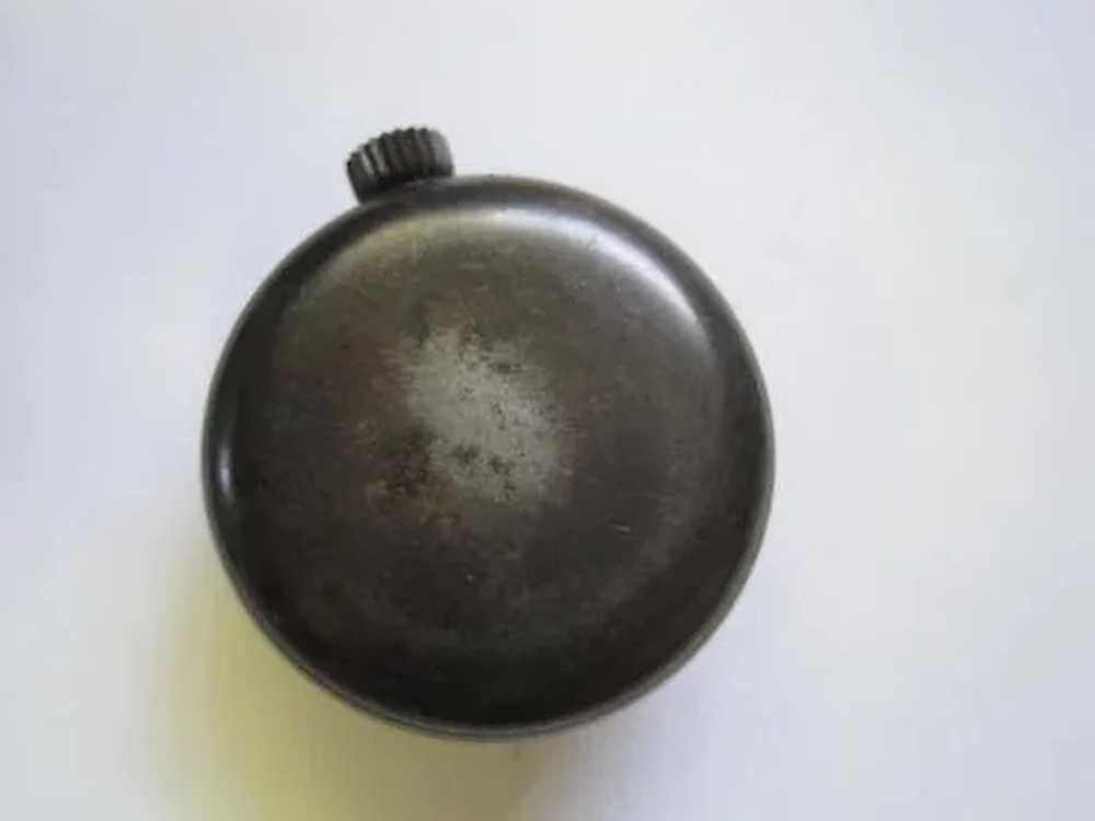 Lot #918 1800's Silver Black Miniature Watch - Po… - image 4