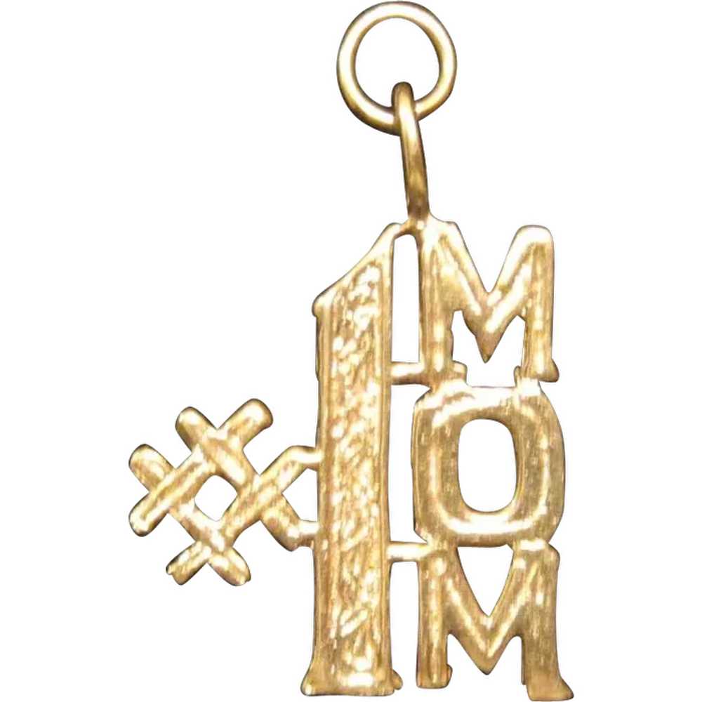 14KT Yellow Gold #1 Mom Pendant - 1.4 Grams - image 1