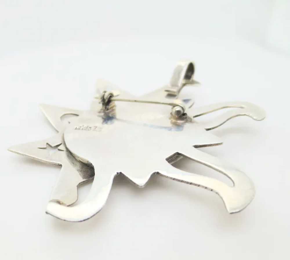Sun/Moon Sterling Pin Pendant - image 4