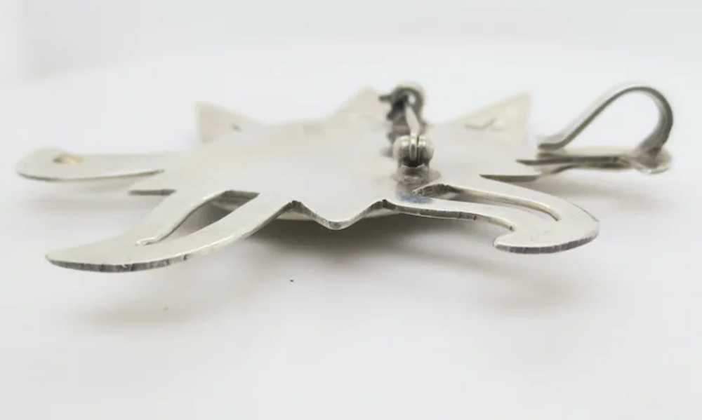 Sun/Moon Sterling Pin Pendant - image 5