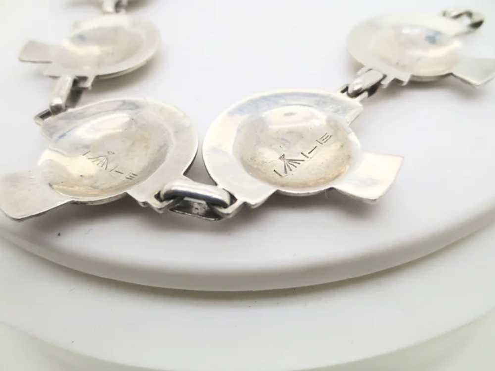 Sterling Silver Hopi Masks  Bracelet - image 4