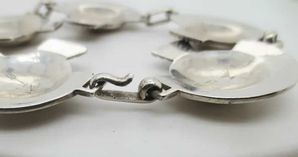Sterling Silver Hopi Masks  Bracelet - image 6