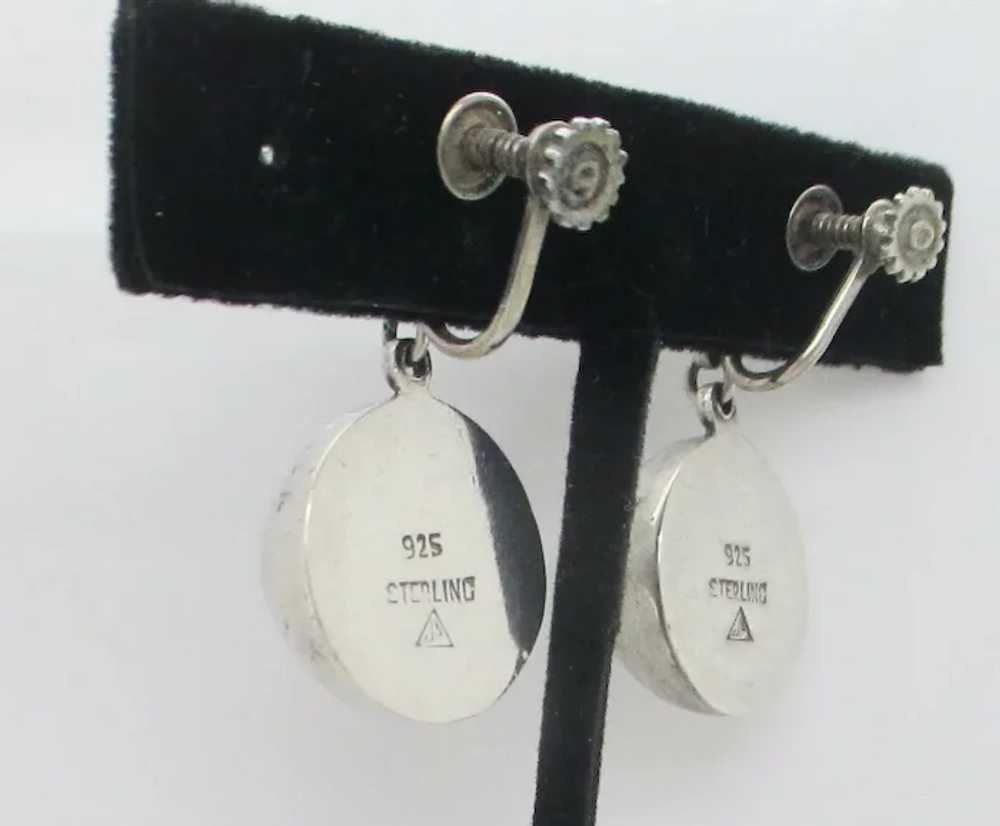 Sterling Silver Danish Style Screw-Back Earrings - image 2