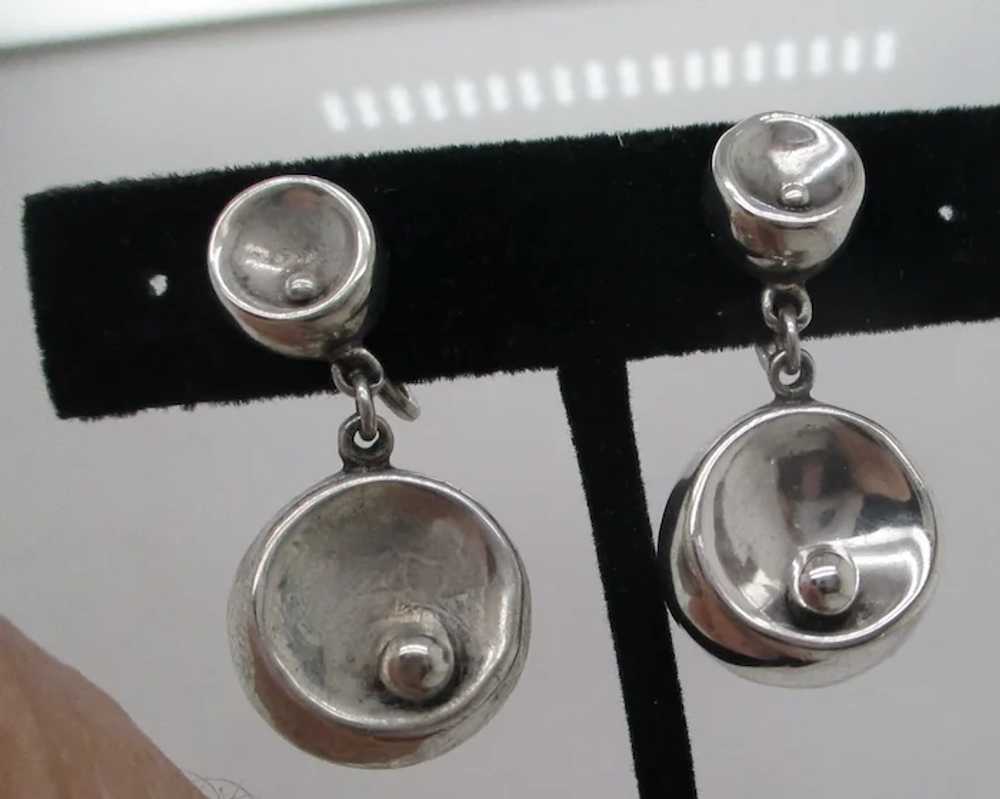 Sterling Silver Danish Style Screw-Back Earrings - image 4