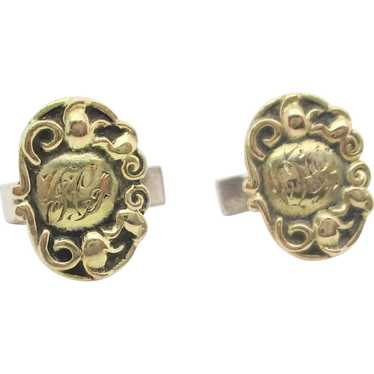 Silver Gilt Sterling Cufflinks circa 1920s'