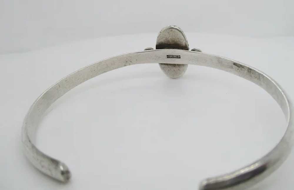 Sterling Silver Bangle with Black Onyx Setting - image 3