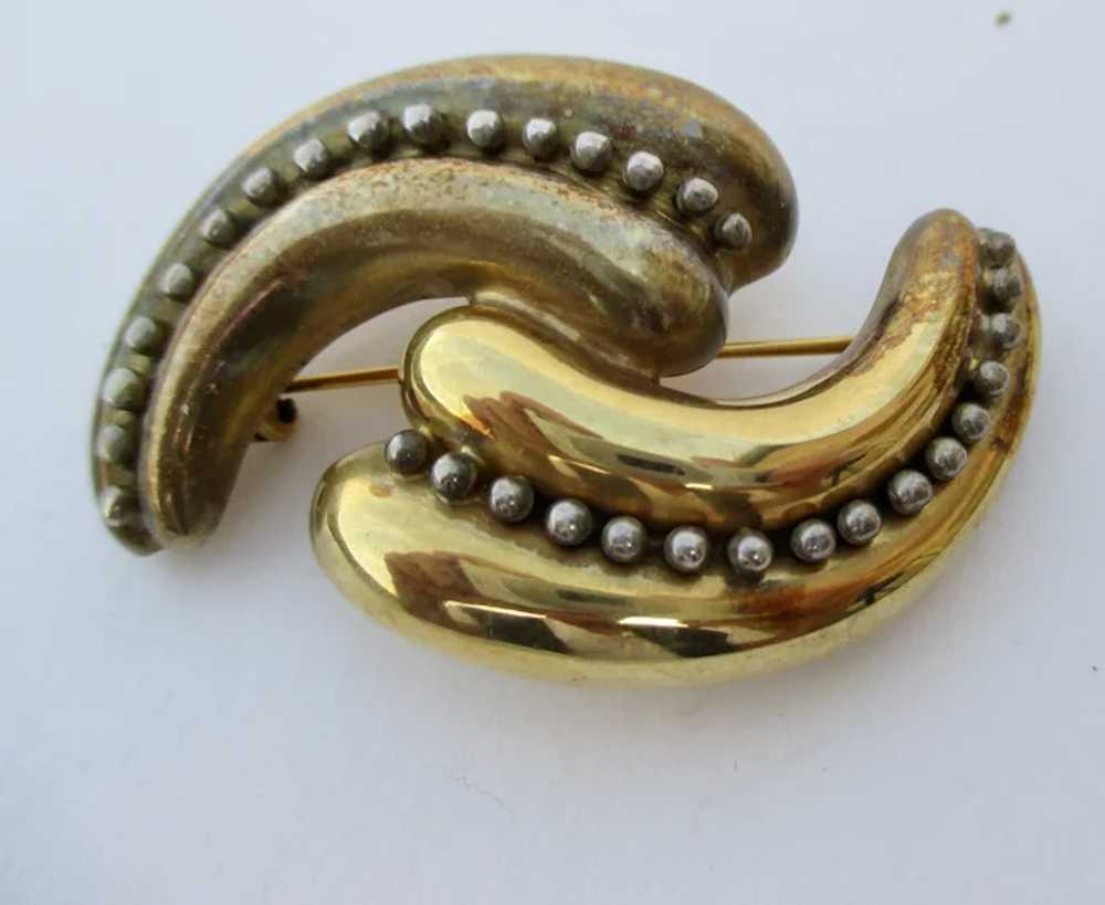 Mid-Century Style Double Curl Pin by Vaubel - image 2