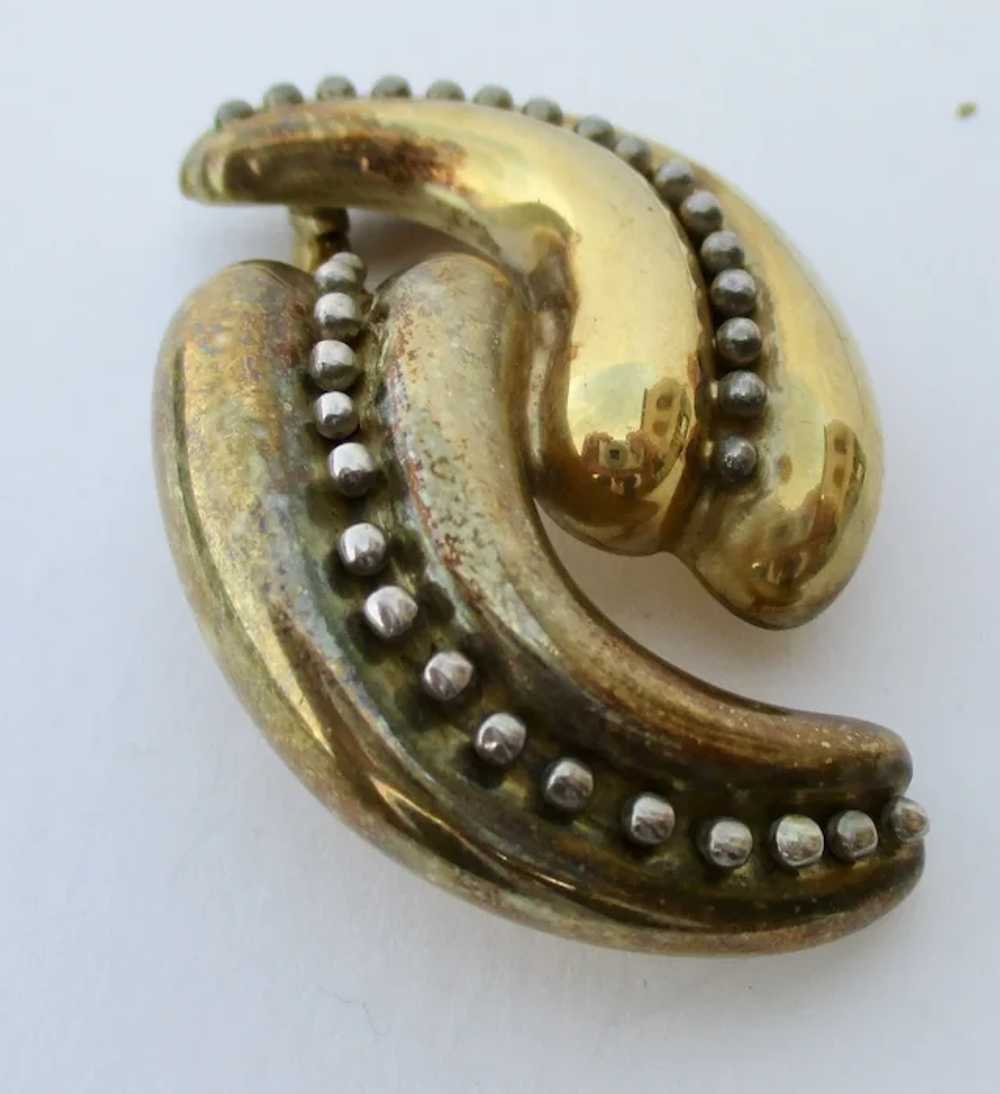 Mid-Century Style Double Curl Pin by Vaubel - image 3