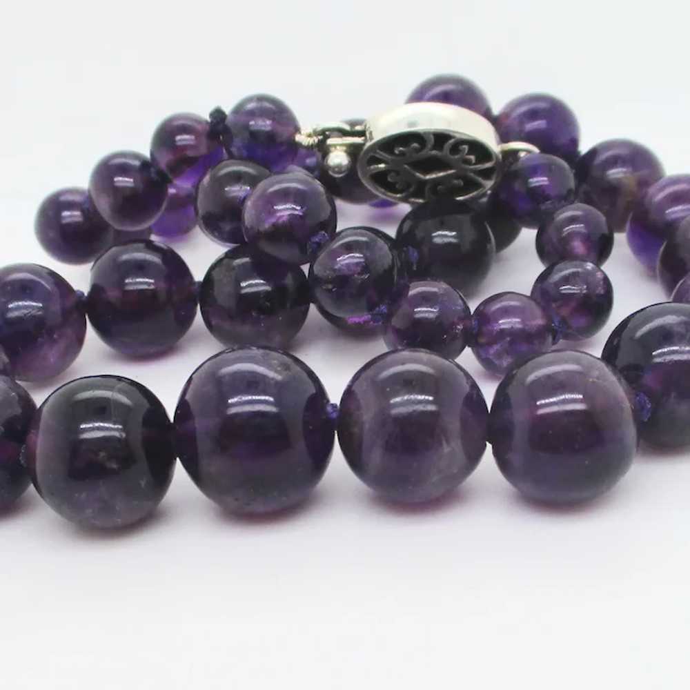 Deep Purple Amethyst Bead Necklace - image 2