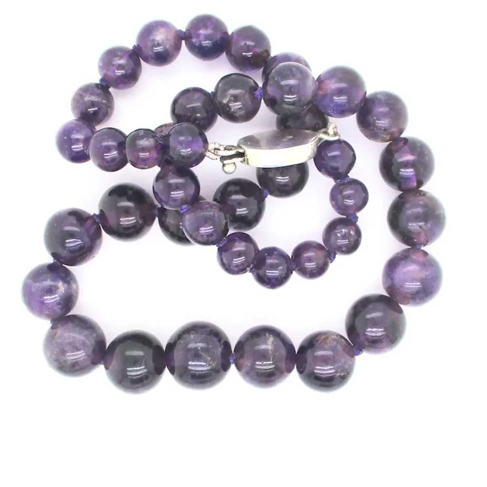Deep Purple Amethyst Bead Necklace - image 3
