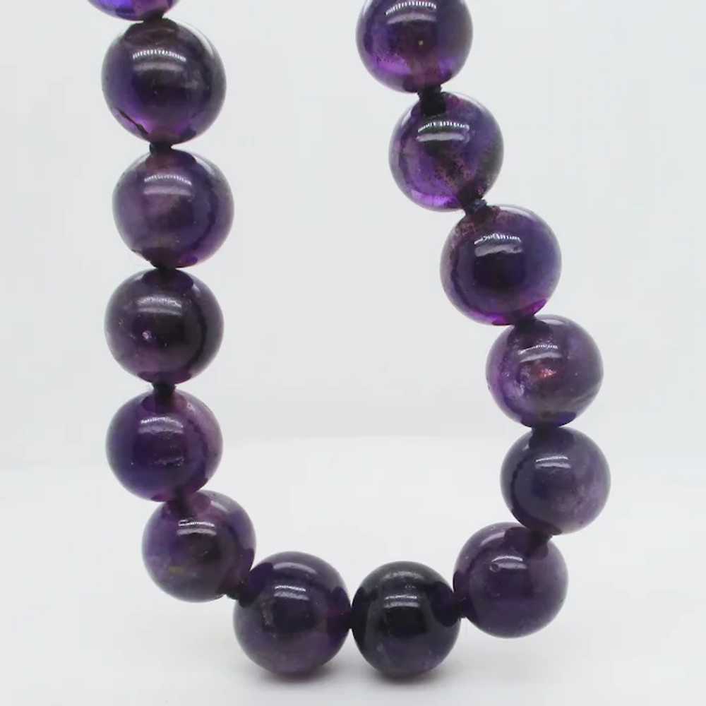 Deep Purple Amethyst Bead Necklace - image 4
