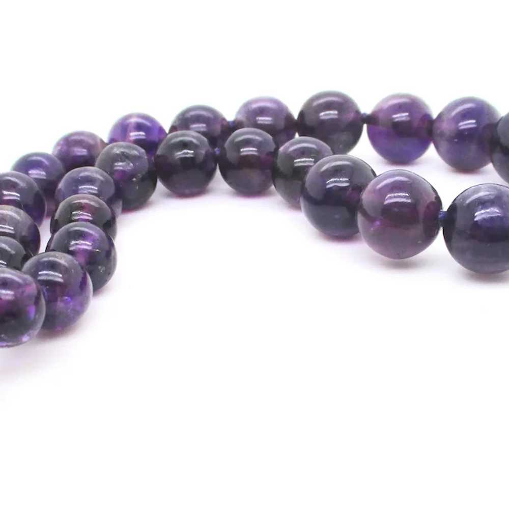 Deep Purple Amethyst Bead Necklace - image 5