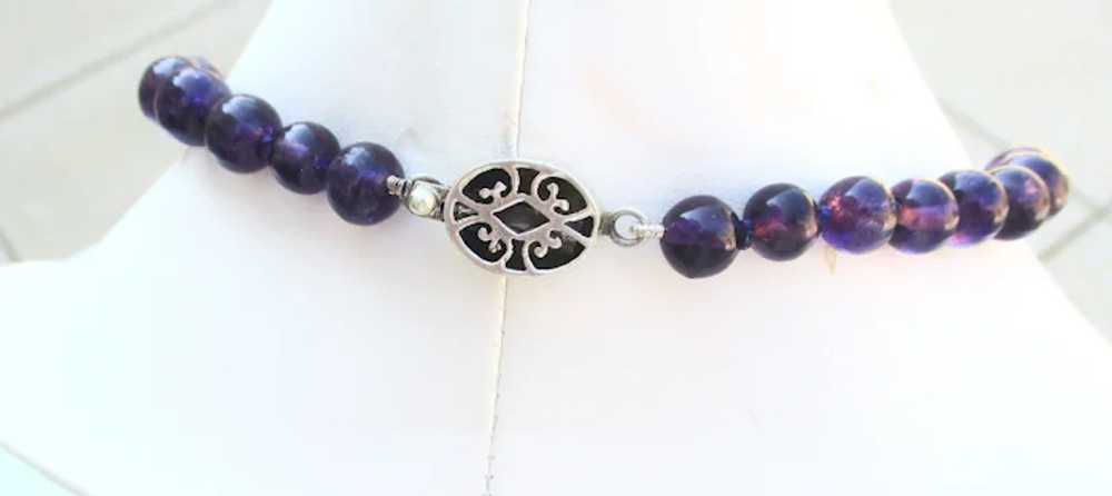 Deep Purple Amethyst Bead Necklace - image 6