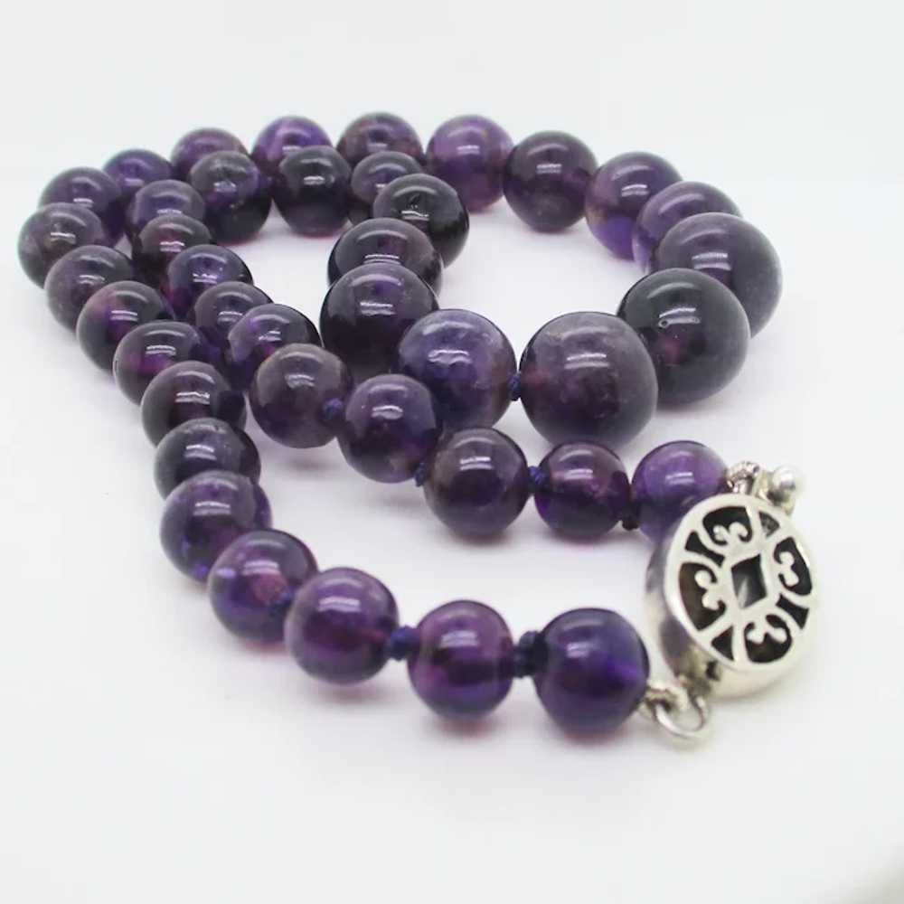 Deep Purple Amethyst Bead Necklace - image 8