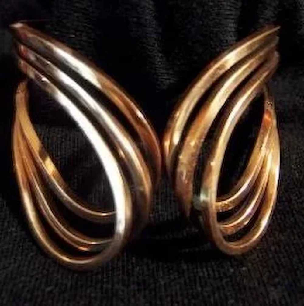 Renoir "Rhythm" Copper Demi Cuff Bracelet Earrings - image 2