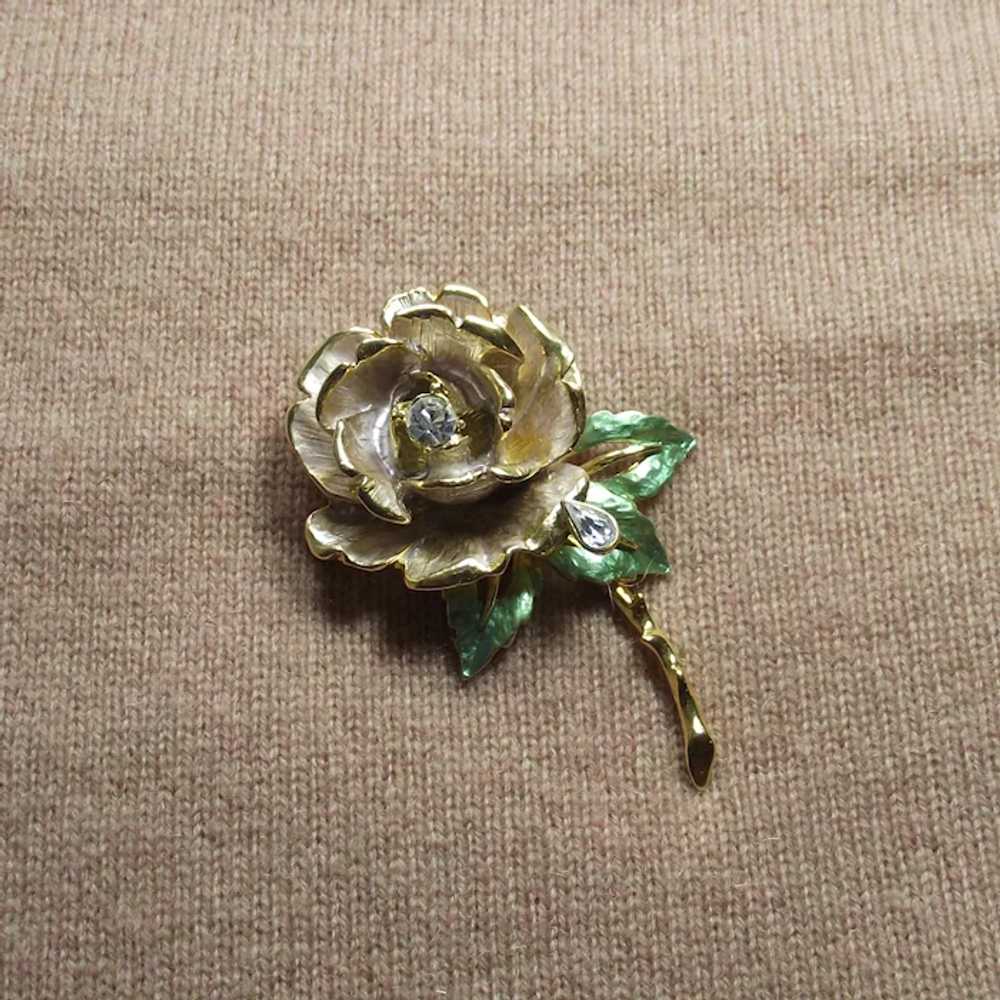 Princess Diana England's Rose Tribute Brooch 1997… - image 4
