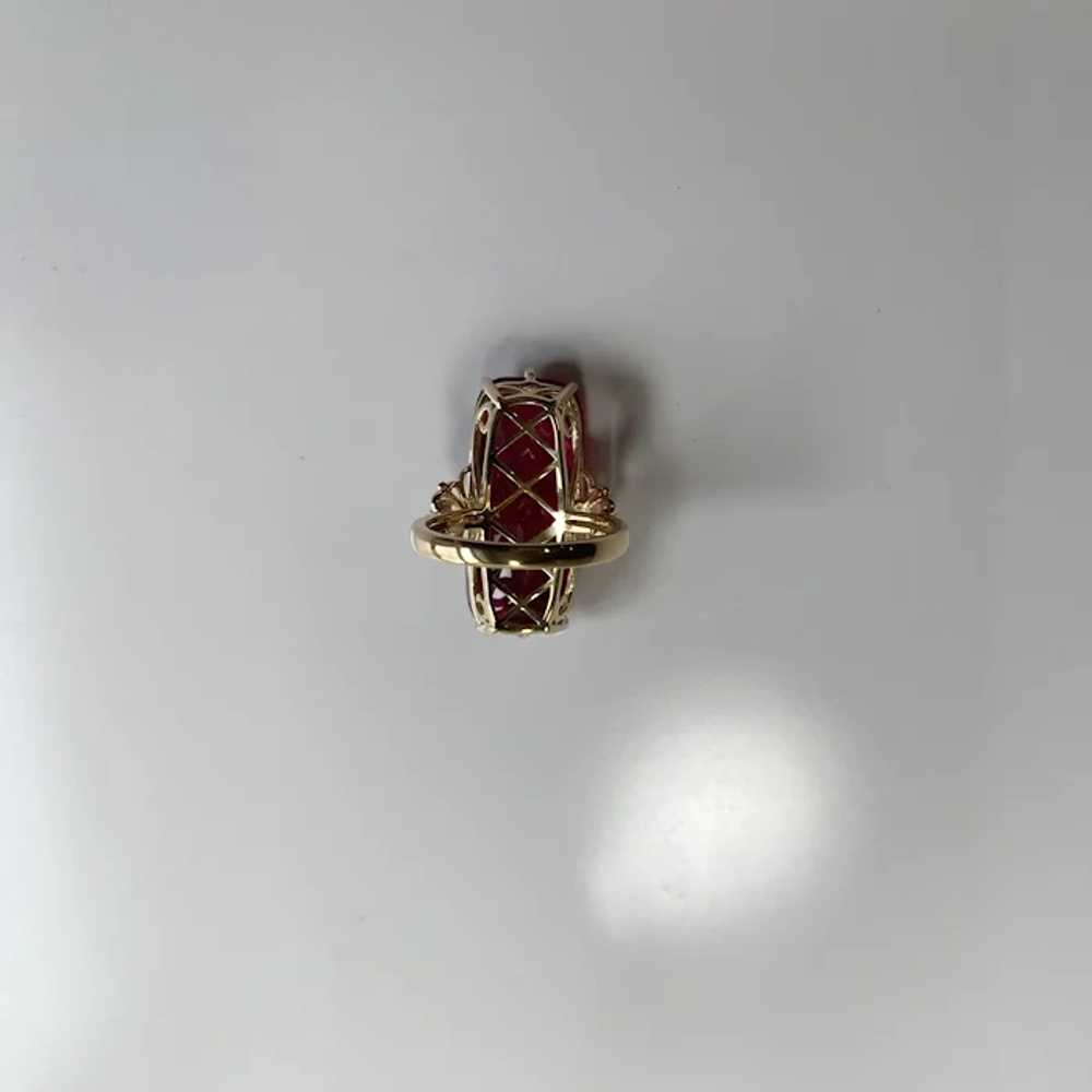 Twenty One Caret Lab Created Ruby 18Kt Gold over … - image 5